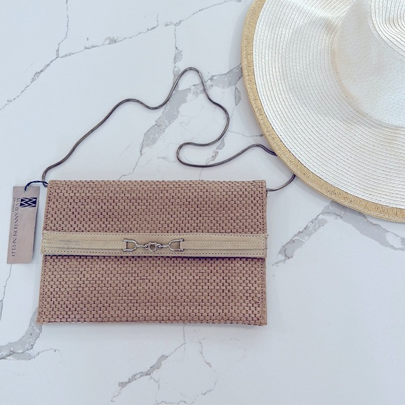 Mary Ann Rosenfeld Vintage Raffia Clutch / Shoulder - Picture 1 of 7